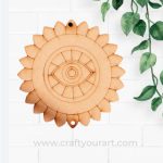 Evil Eye Car Hanging Pre Marked MDF Base Design 1