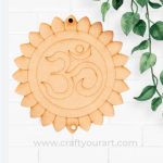Om Mandala Car Hanging Pre Marked MDF Base Design 1