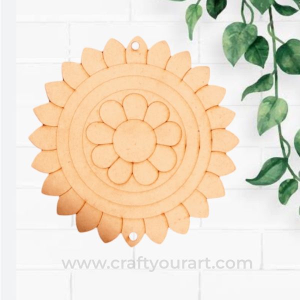 Mandala Car Hanging Pre Marked MDF Base Design 2