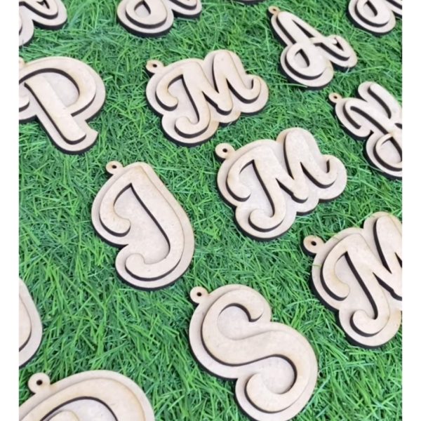 Initial Keychain Design MDF