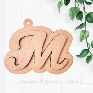 Initial Keychain Design MDF