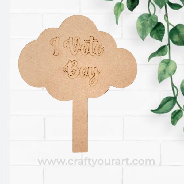 Baby Shower Props Pre Marked MDF Design 2