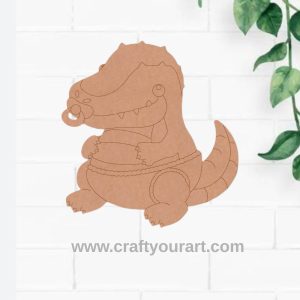 Baby Crocodile Pre Marked MDF Design 1