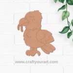 Bird Eating Worm Pre Marked MDF Design 1