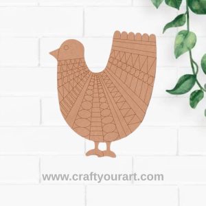 Bird Lippan Mirror Pre Marked MDF Design 1