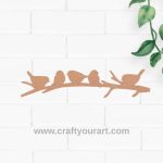 Birds On Branch Cutout MDF Design 2