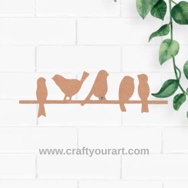 Birds On Branch Cutout MDF Design 3