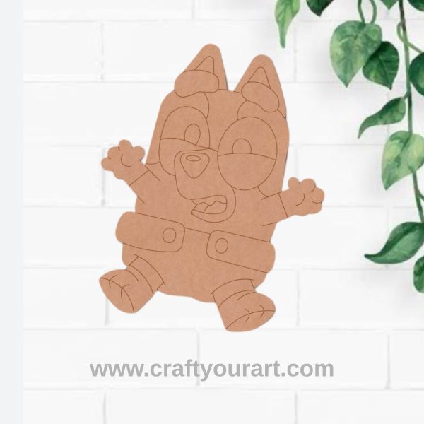 Bluey Dog Cartoon Pre Marked MDF Design 1