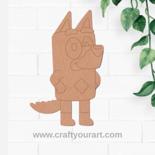Bluey Dog Cartoon Pre Marked MDF Design 3