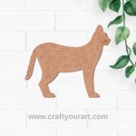 Caracal Wild Cat Pre Marked MDF Design 1