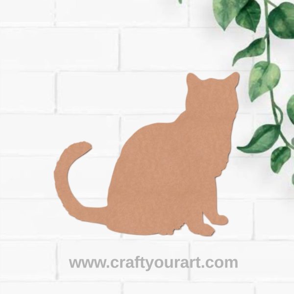 Cat Cutout MDF Design 1