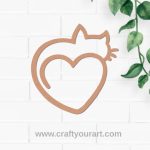 Cat Cutout MDF Design 2