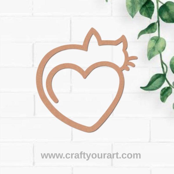 Cat Cutout MDF Design 2