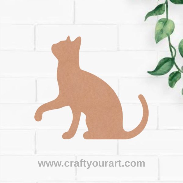 Cat Cutout MDF Design 3