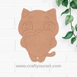 Cat With Heart Pre Marked MDF Design 1