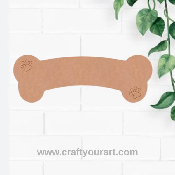 Dog Bone Pre Marked MDF Design 1