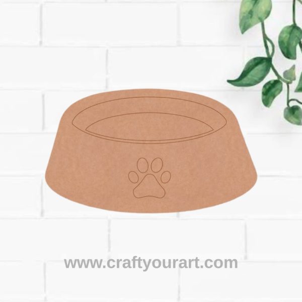 Dog Bowl Pre Marked MDF Design 1