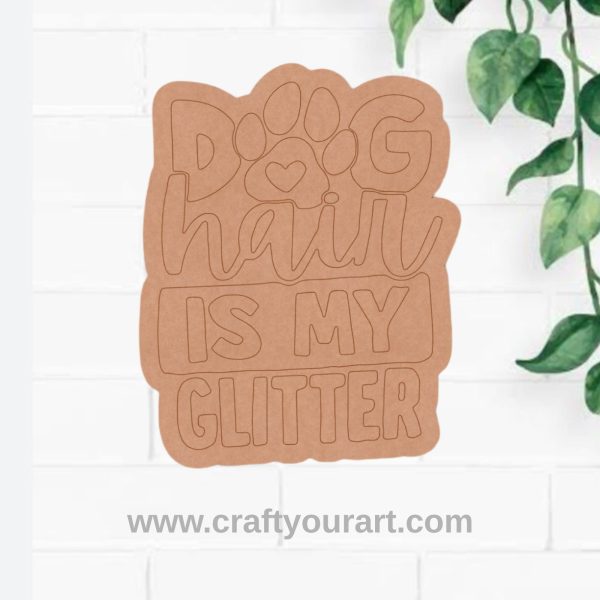 Dog Text Pre Marked Base MDF Design 2