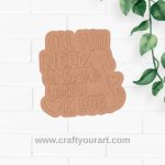 Dog Text Pre Marked Base MDF Design 4