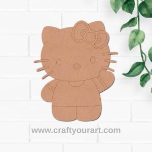 Hello Kitty Cartoon Pre Marked MDF Design 1