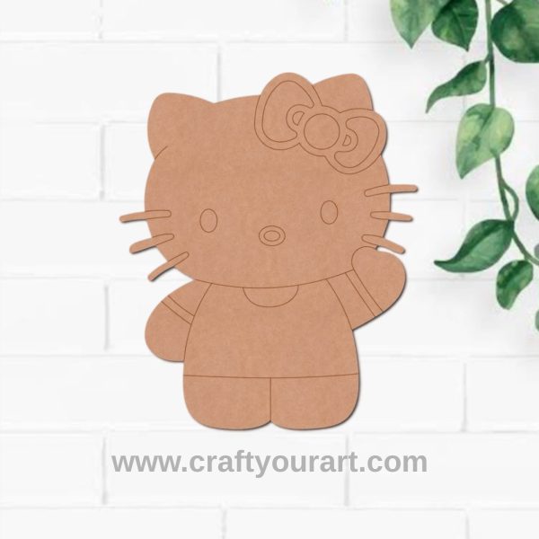 Hello Kitty Cartoon Pre Marked MDF Design 1