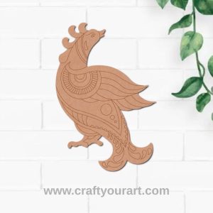 Kalamkari Bird Pre Marked MDF Design 1