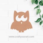 Owl Cutout MDF Design 2