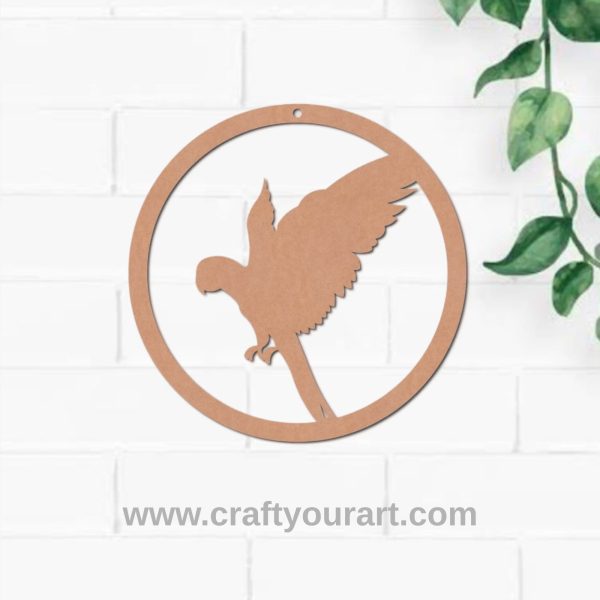 Parrot Macrame Cutout MDF Design 1