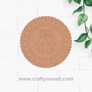 Parrot Pre Marked Round MDF Design 1