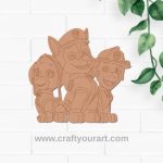 Paw Patrol Dogs Pre Marked MDF Design 1
