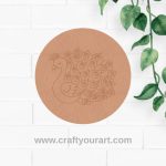 Peacock Pre Marked Round MDF Design 4