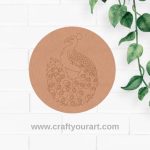 Peacock Pre Marked Round MDF Design 6