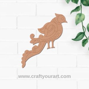 Rajasthani Parrot Pre Marked MDF Design 1