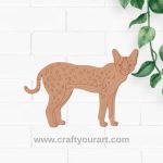 Serval Wild Cat Pre Marked MDF Design 1