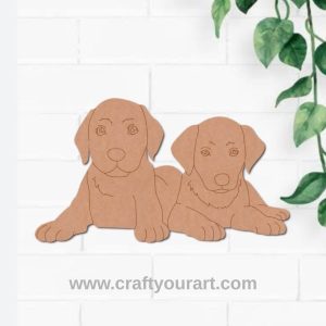 Two Dogs Pre Marked MDF Design 1