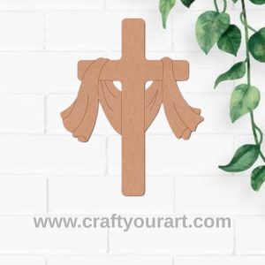 Christian Cross Pre Marked MDF Design 1