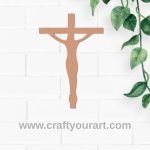 Christian Cross Cutout MDF Design 1