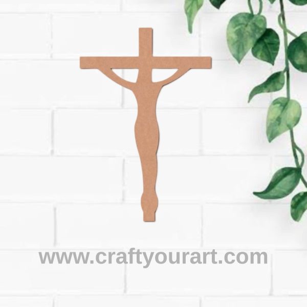 Christian Cross Cutout MDF Design 1