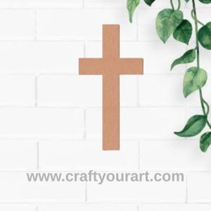 Christian Cross Cutout MDF Design 2