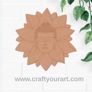 Buddha Flower Pre Marked Base MDF Design 1