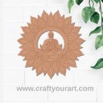 Buddha Floral Mandala Pre Marked MDF Design 1