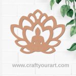 Buddha Lotus Cutout MDF Design 2