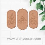 Buddha And Flowers Pre Marked Set MDF Design 1
