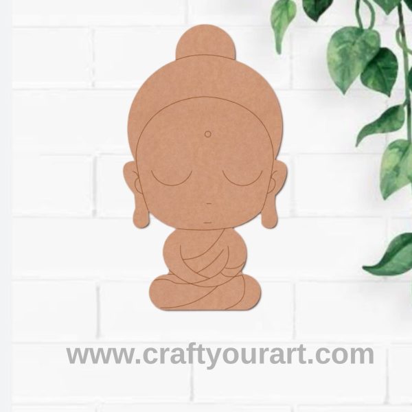 Buddhist Monk Pre Marked MDF Design 1