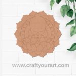 Buddha Mandala Pre Marked Round MDF Design 2