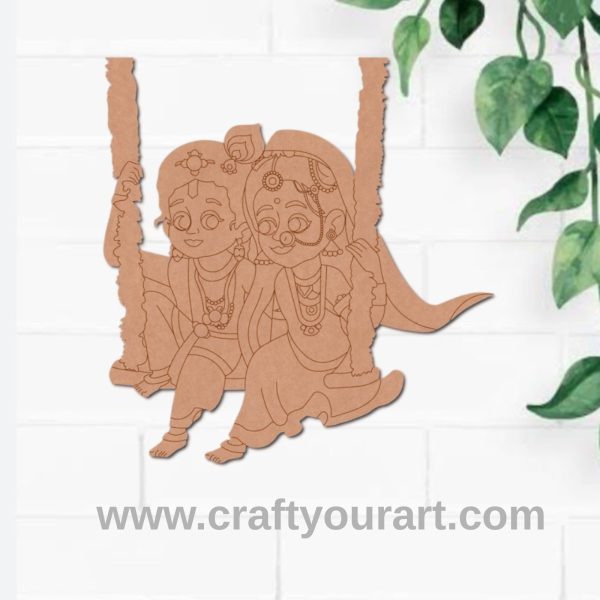 Krishna Ji Radha Pre Marked MDF Design 1