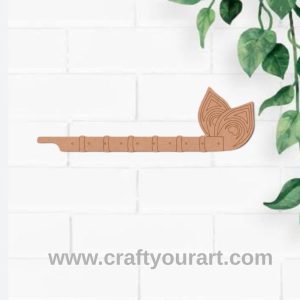 Flute Peacock Feathers MDF Design 1