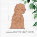 Woman With Child Pre Marked MDF Design 1