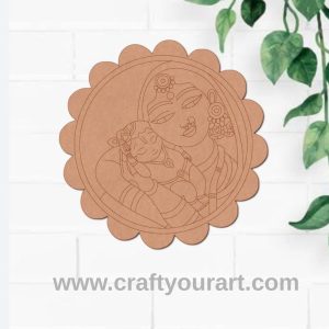 Yashoda And Krishna Pre Marked Base MDF Design 1