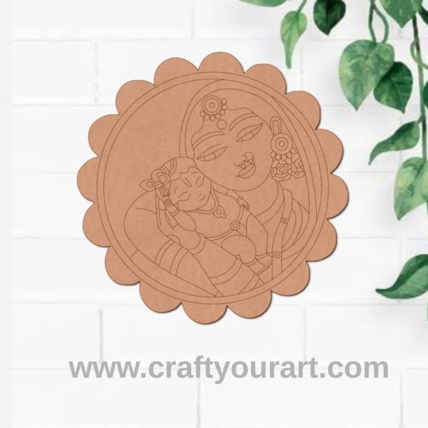 Yashoda And Krishna Pre Marked Base MDF Design 1